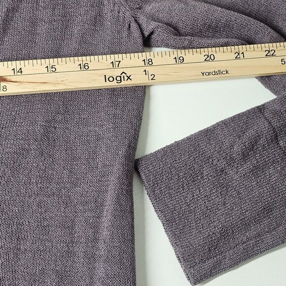 Soft‎ Surroundings Sheer Long One Button Cardigan Lightweight Gray Women's M - Picture 5 of 8